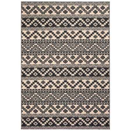 Safavieh 8 x 10 ft. Veranda Power Loomed Rectangle Area Rug Grey & Beige VER095-3435-810